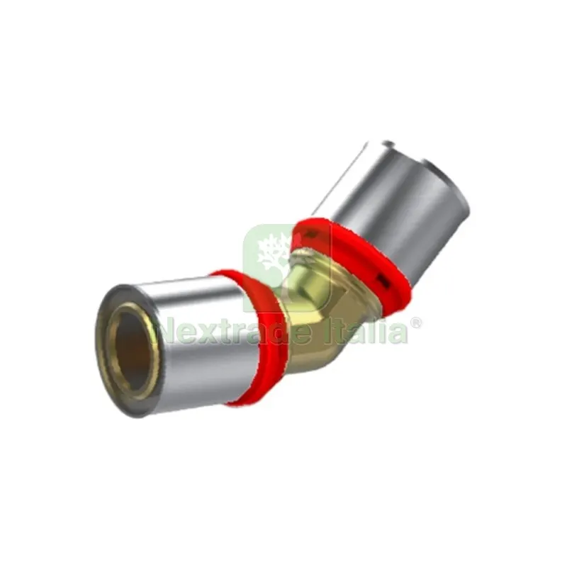 RACCORDO A PRESSARE IKARO CURVO DOPPIO A 45° Diam. 26x3 -CONF — Raccordi a pressare e multistrato — rif. FERX.DIA317-IK1153A-K26 RACCORDO A PRESSARE IKARO CURVO DOPPIO A 45° Diam. 26x3 -CONF — Raccordi a pressare e multistrato — rif. FERX.DIA317-IK1153A-K26