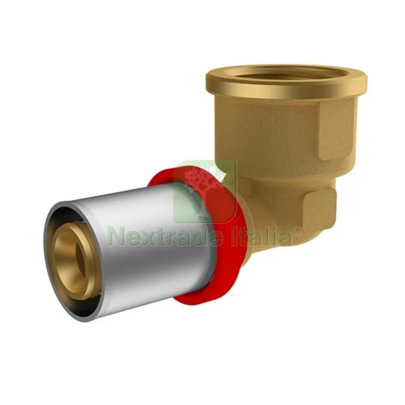 RACCORDO A PRESSARE IKARO CURVO FEMMINA 1"1/4 - D.40x4 — Raccordi a pressare e multistrato — rif. FERX.DIA317-IK1155-0740