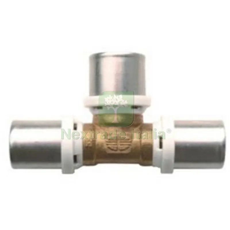 RACCORDO A TEE IBP A PRESSARE PER MULTISTRATO 16x16x16 -CONF — Raccordi a pressare e multistrato — rif. FERX.DIA317-P7130-K16