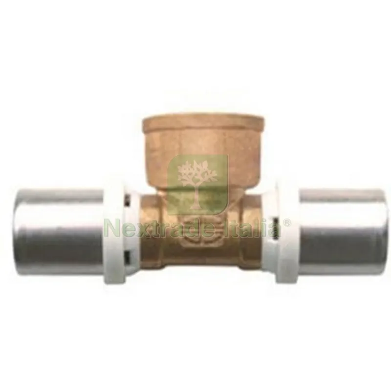 Raccordo a TEE Femmina IBP a Pressare per Multistrato 1/2x16 — Raccordi a pressare e multistrato — rif. FERX.DIA317-P7130G-0416 Raccordo a TEE Femmina IBP a Pressare per Multistrato 1/2x16 — Raccordi a pressare e multistrato — rif. FERX.DIA317-P7130G-0416