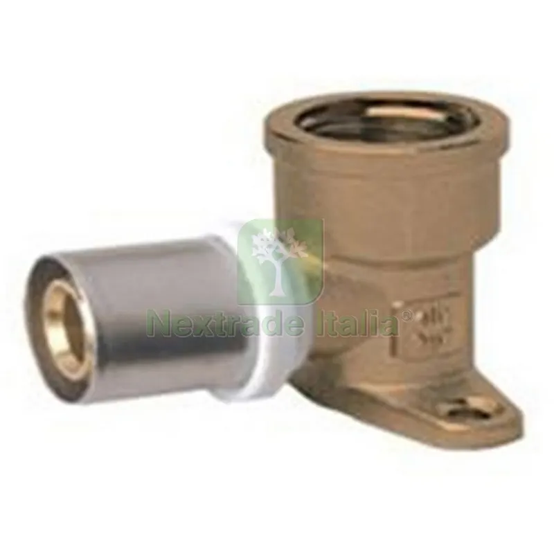 Raccordo Femmina con Flangia IBP a Pressare per Multistrato 1/2x20 — Raccordi a pressare e multistrato — rif. FERX.DIA317-P7472G-0420