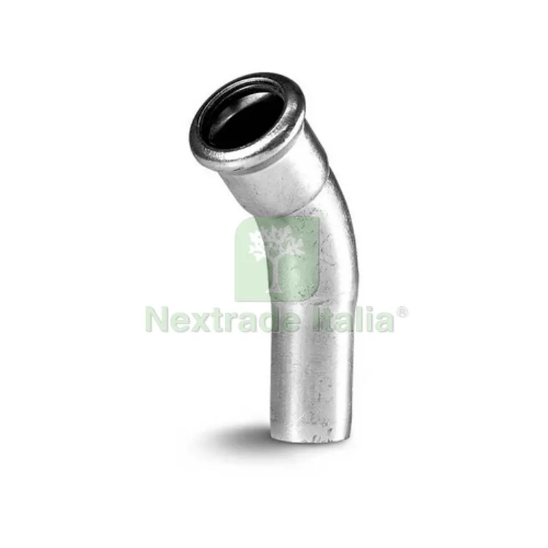 CURVA MF 45° A PRESSARE IN ACCIAIO CARBONIO Diam. 22 — Raccordi a pressare e multistrato — rif. FERX.DIA317-TQ040W-022 CURVA MF 45° A PRESSARE IN ACCIAIO CARBONIO Diam. 22 — Raccordi a pressare e multistrato — rif. FERX.DIA317-TQ040W-022