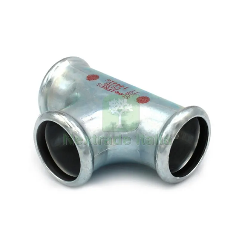 T A PRESSARE IN ACCIAIO CARBONIO STEEL PRES Diam. 54 — Raccordi a pressare e multistrato — rif. FERX.DIA317-US382-054 T A PRESSARE IN ACCIAIO CARBONIO STEEL PRES Diam. 54 — Raccordi a pressare e multistrato — rif. FERX.DIA317-US382-054