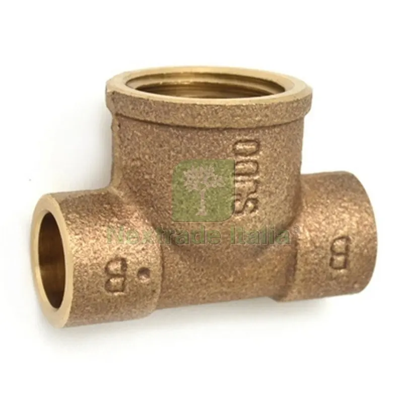 TEE BRONZO F. A SALDARE 1/2 x 18 — Tubi e raccordi — rif. FERX.DIA318-130B-0418
