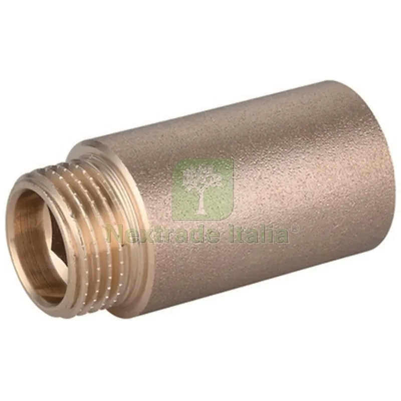 PROLUNGA FILETTATA MASCHIO-FEMMINA DA BARRA IN OTTONE GIALLO 1/2 x 50 — Minuteria metallica — rif. FERX.DIA319-1530-0450