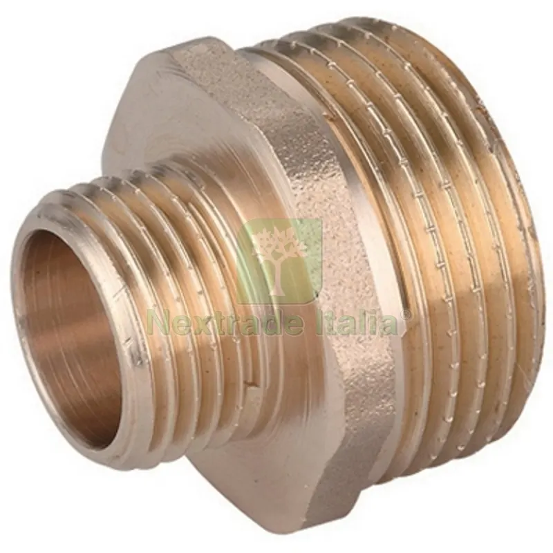 NIPPLE DIRITTO RIDOTTO MM OTTONE GIALLO 1" x 1/2 — Tubi e raccordi — rif. FERX.DIA319-1552R-64 NIPPLE DIRITTO RIDOTTO MM OTTONE GIALLO 1" x 1/2 — Tubi e raccordi — rif. FERX.DIA319-1552R-64