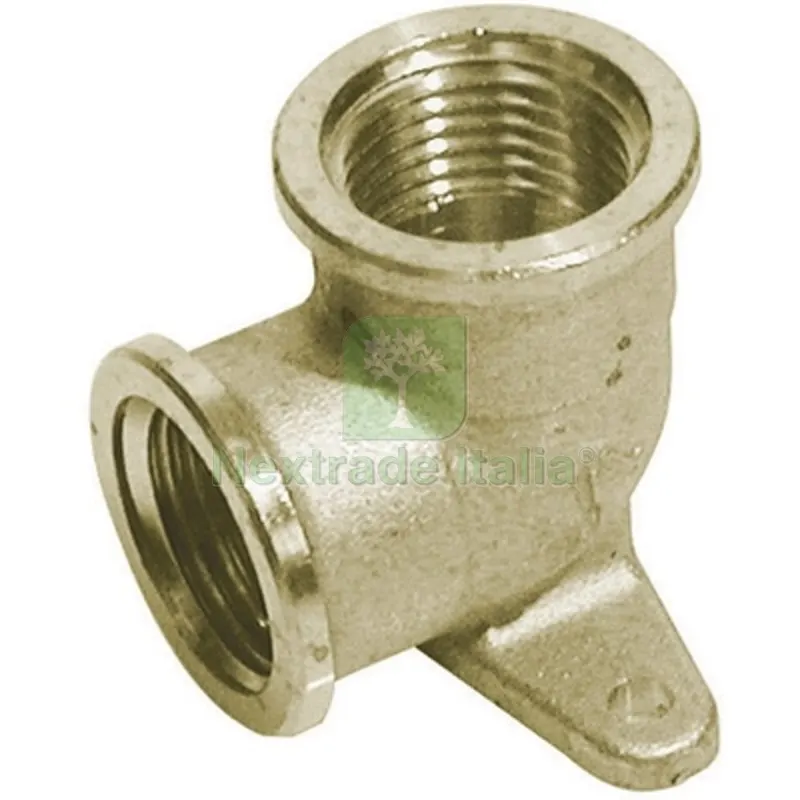 GOMITO A 90° FF CON FLANGIA IN OTTONE GIALLO Diam. 1/2 — Tubi e raccordi — rif. FERX.DIA319-1567-04 GOMITO A 90° FF CON FLANGIA IN OTTONE GIALLO Diam. 1/2 — Tubi e raccordi — rif. FERX.DIA319-1567-04