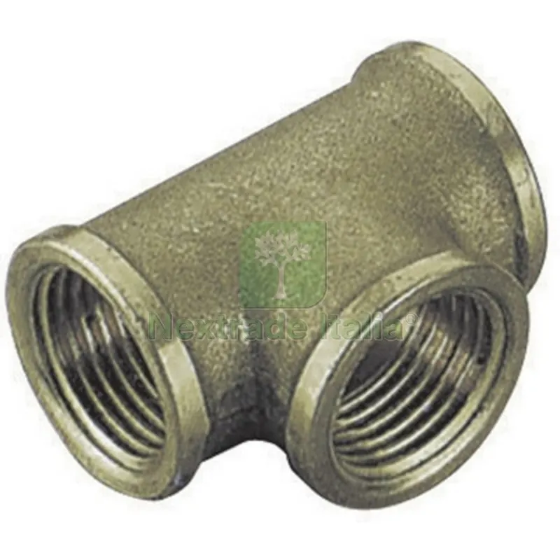 TEE FF IN OTTONE GIALLO T 1"1/4 — Tubi e raccordi — rif. FERX.DIA319-1570-07