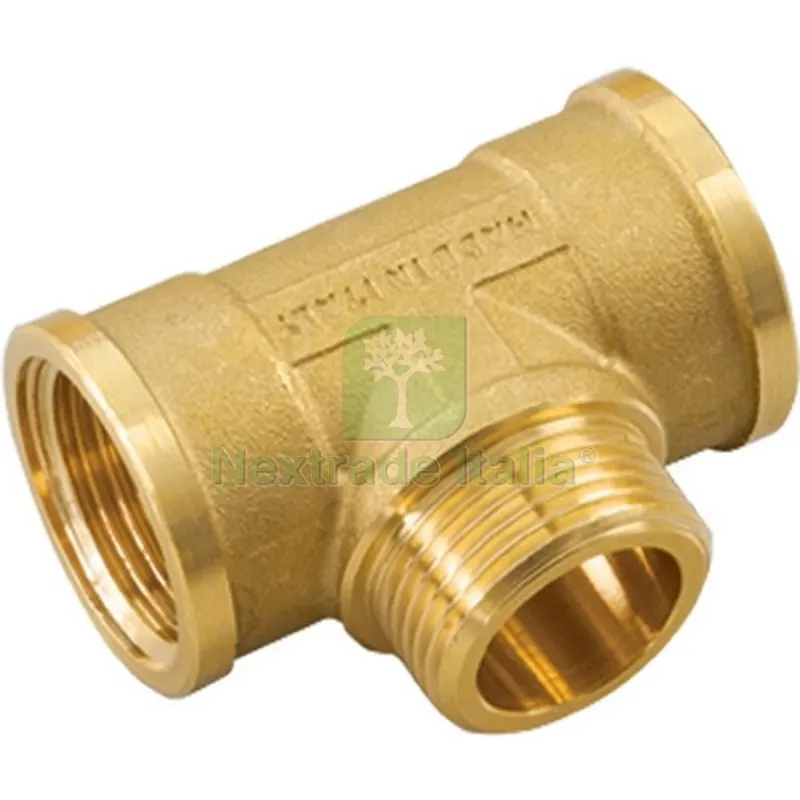 TEE FMF IN OTTONE GIALLO 3/4 x 3/4 x 3/4 — Tubi e raccordi — rif. FERX.DIA319-1571-05