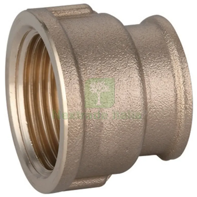 MANICOTTO RIDOTTO DIRITTO FF IN OTTONE GIALLO IBP 1"1/4 x 1/2 — Tubi e raccordi — rif. FERX.DIA319-B8240M-74