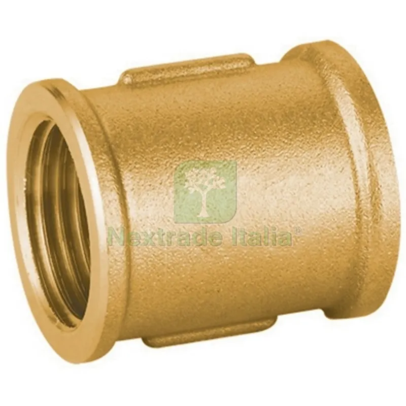 MANICOTTO DIRITTO FF IN OTTONE GIALLO PESANTE IBP 1/2" — Tubi e raccordi — rif. FERX.DIA319-BP8270-04 MANICOTTO DIRITTO FF IN OTTONE GIALLO PESANTE IBP 1/2" — Tubi e raccordi — rif. FERX.DIA319-BP8270-04