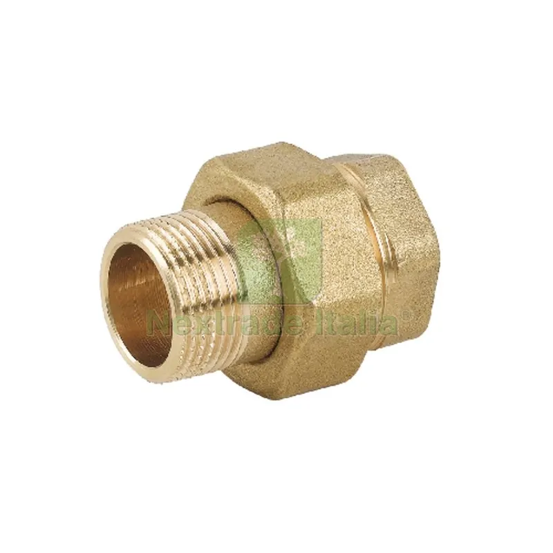 RACCORDO DIRITTO 3 PZ MF CON O-RING IN OTTONE GIALLO 1" — Tubi e raccordi — rif. FERX.DIA319-C008-06