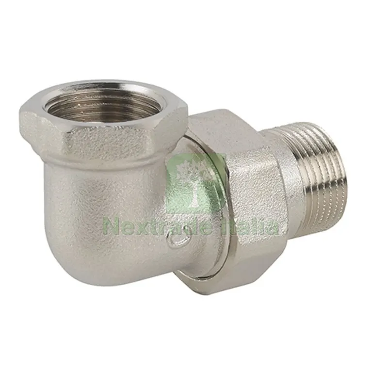 Raccordo Curvo in 3 PZ MF Sede Piana in Ottone Nichelato C/Guarnizione 2" — Guarnizioni e tenute — rif. FERX.DIA319-C009GN-09 Raccordo Curvo in 3 PZ MF Sede Piana in Ottone Nichelato C/Guarnizione 2" — Guarnizioni e tenute — rif. FERX.DIA319-C009GN-09