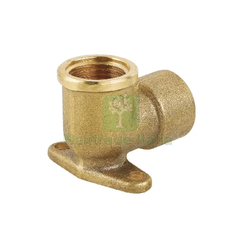 GOMITO FF CON FLANGIA IN OTTONE GIALLO 3/4" — Tubi e raccordi — rif. FERX.DIA319-C082-05