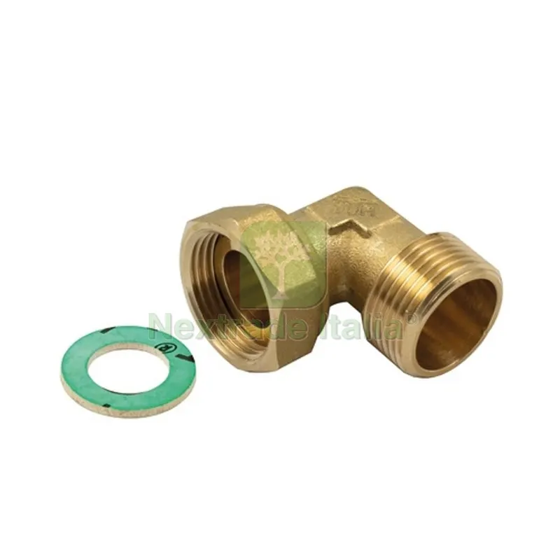 RACCORDO CURVO M-F CON GIRELLO E GUARNIZIONE PIANA 3/4x3/4 — Guarnizioni e tenute — rif. FERX.DIA319-R1527-05