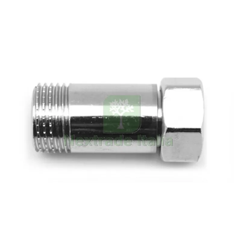 CODOLO SEDE PIANA CON CALOTTA CROMATO 1/2 x 3/4 — Tubi e raccordi — rif. FERX.DIA319-R5000C-0405 CODOLO SEDE PIANA CON CALOTTA CROMATO 1/2 x 3/4 — Tubi e raccordi — rif. FERX.DIA319-R5000C-0405