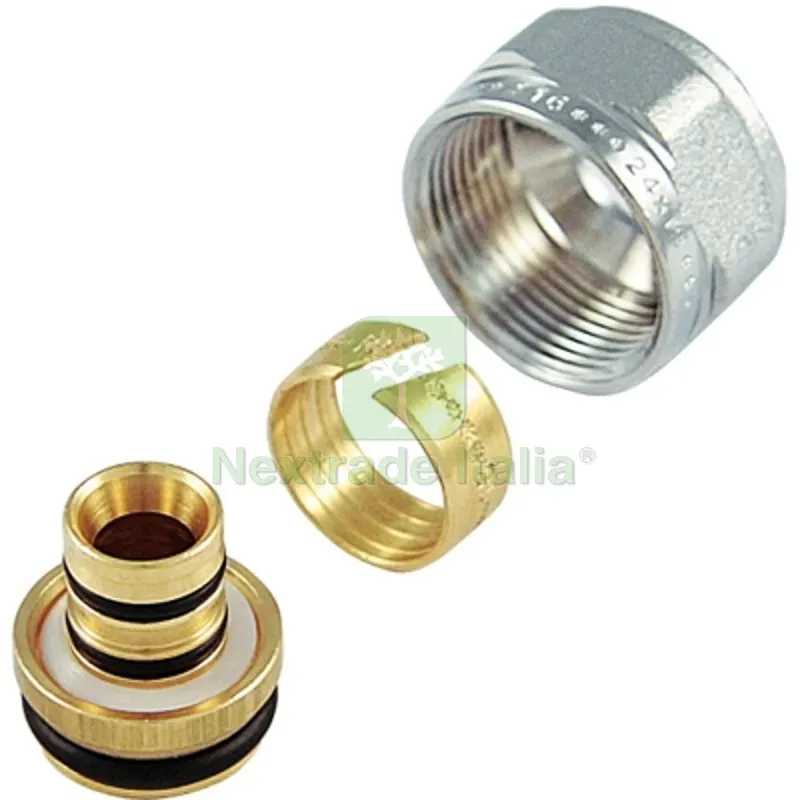 ADATTATORE CROMATO PER MULTISTRATO PASSO 1/2" x 16 16 x 2.25 — Raccordi a pressare e multistrato — rif. FERX.DIA320-1635K-16225 ADATTATORE CROMATO PER MULTISTRATO PASSO 1/2" x 16 16 x 2.25 — Raccordi a pressare e multistrato — rif. FERX.DIA320-1635K-16225