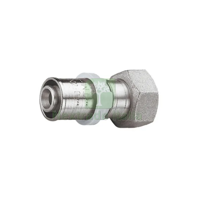 RACCORDO CROMO DIRITTO CON GIRELLO 20x2 — Tubi e raccordi — rif. FERX.DIA320-1666K-20 RACCORDO CROMO DIRITTO CON GIRELLO 20x2 — Tubi e raccordi — rif. FERX.DIA320-1666K-20