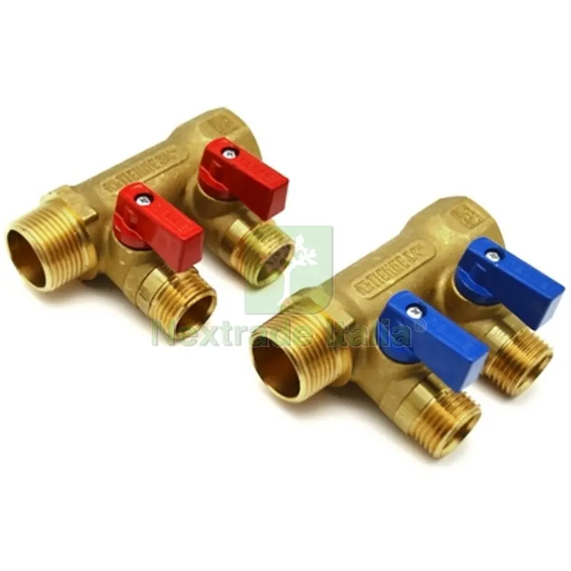 Collettore Nino Giallo C/Valvola a Sfera da 3/4 x 16 2 VIE 3/4 x 1/2 x 16 — Tubi e raccordi — rif. FERX.DIA320-1822