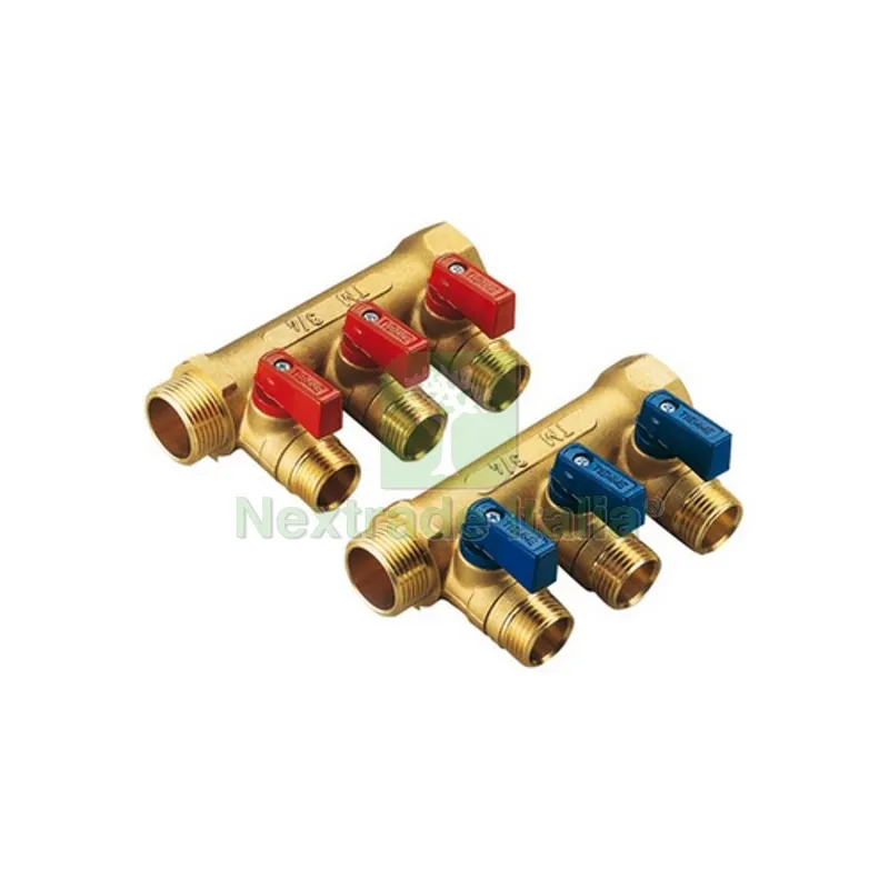 Collettore Nino Giallo C/Valvola a Sfera da 3/4 x 16 3 VIE 3/4 x 1/2 x 16 — Tubi e raccordi — rif. FERX.DIA320-1823