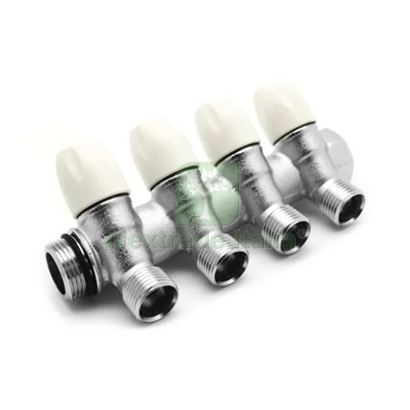 COLLETTORE LINEARE CON RUBINETTI D'ARRESTO 4 DERIVAZIONI 3/4 x 1/2 — Tubi e raccordi — rif. FERX.DIA320-18664 COLLETTORE LINEARE CON RUBINETTI D'ARRESTO 4 DERIVAZIONI 3/4 x 1/2 — Tubi e raccordi — rif. FERX.DIA320-18664