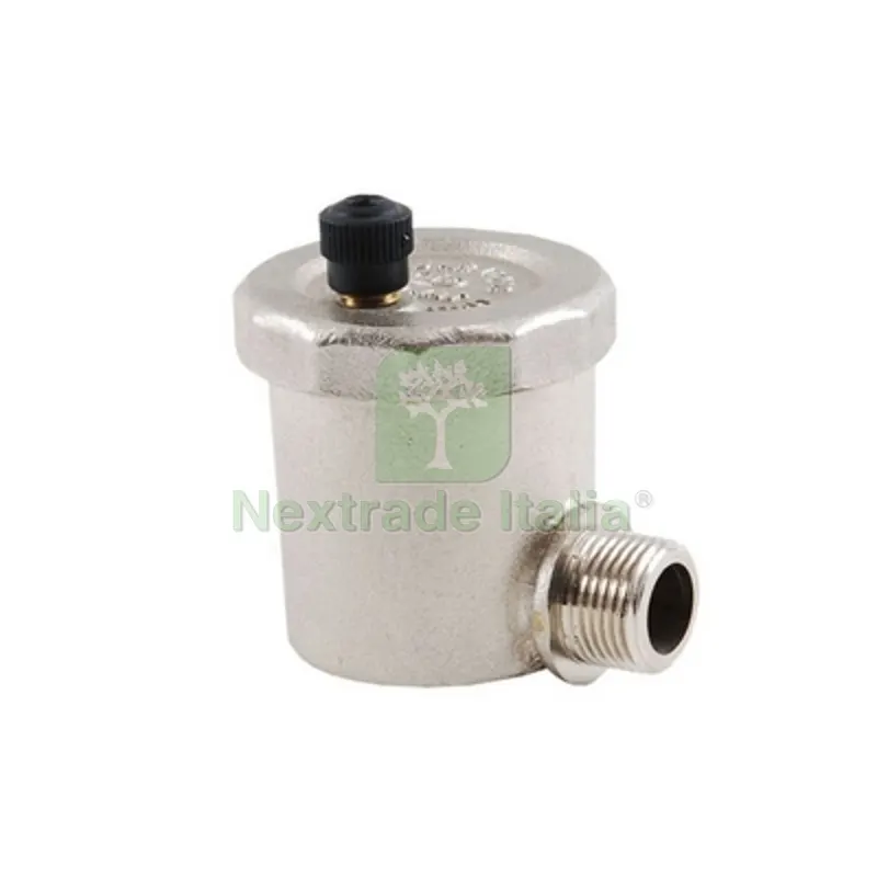 VALVOLA DI SFOGO ARIA AUTOMATICA ATTACCO A 90° 3/8 — Rubinetti e valvole — rif. FERX.DIA320-1901-03 VALVOLA DI SFOGO ARIA AUTOMATICA ATTACCO A 90° 3/8 — Rubinetti e valvole — rif. FERX.DIA320-1901-03