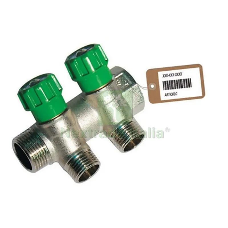 COLLETTORE LINEARE CON RUBINETTI D'ARRESTO 2 DERIVAZIONI IMPEX F-BRICO 3/4 x 1/2 — Tubi e raccordi — rif. FERX.DIA320-B18662F COLLETTORE LINEARE CON RUBINETTI D'ARRESTO 2 DERIVAZIONI IMPEX F-BRICO 3/4 x 1/2 — Tubi e raccordi — rif. FERX.DIA320-B18662F