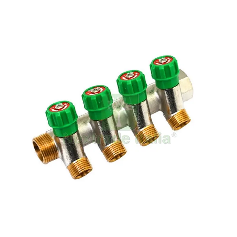 Collettore Lineare con Rubinetti D'arresto 4 Derivazioni Impex 3/4 x 1/2 — Tubi e raccordi — rif. FERX.DIA320-B18664