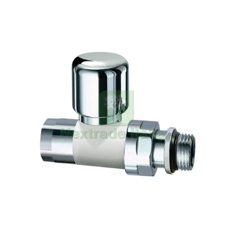 VALVOLA TERMOSTATIZZABILE DIRITTA TOPFAR 1/2 Bianco-Cromo — Rubinetti e valvole — rif. FERX.DIA321-017-04BC