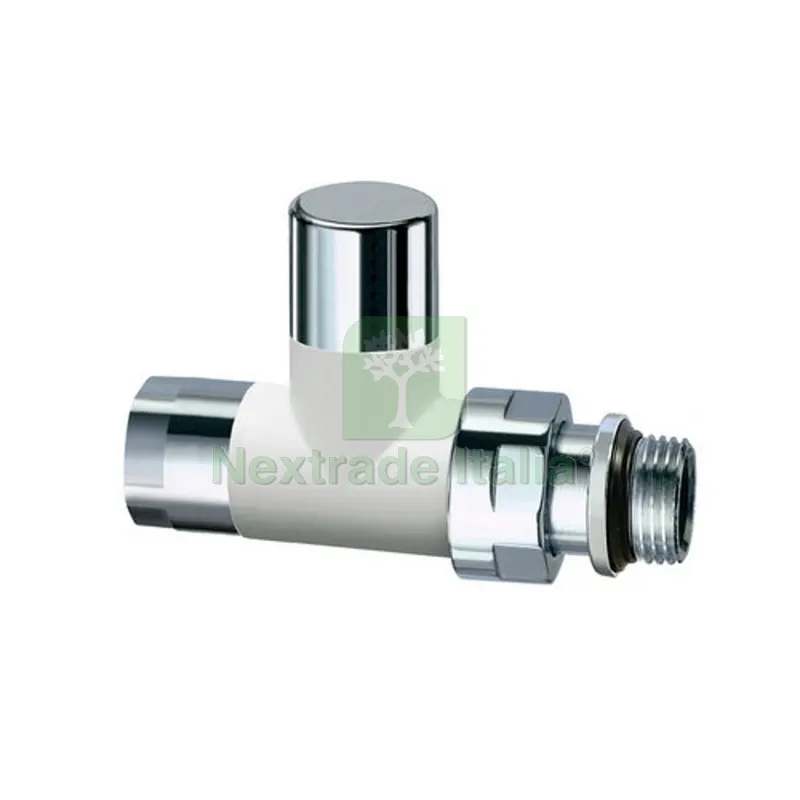 DETENTORE DIRITTO TOPFAR 1/2 Bianco-Cromo — Accessori bagno — rif. FERX.DIA321-018-04BC