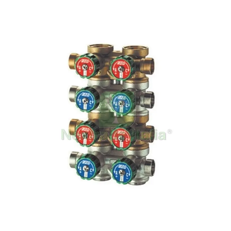 COLLETTORE COMPLANARE PREMONTATO CON VALVOLE DI ARRESTO (FAR) 3/4 x Deriv. 10 — Tubi e raccordi — rif. FERX.DIA321-3754-0510 COLLETTORE COMPLANARE PREMONTATO CON VALVOLE DI ARRESTO (FAR) 3/4 x Deriv. 10 — Tubi e raccordi — rif. FERX.DIA321-3754-0510