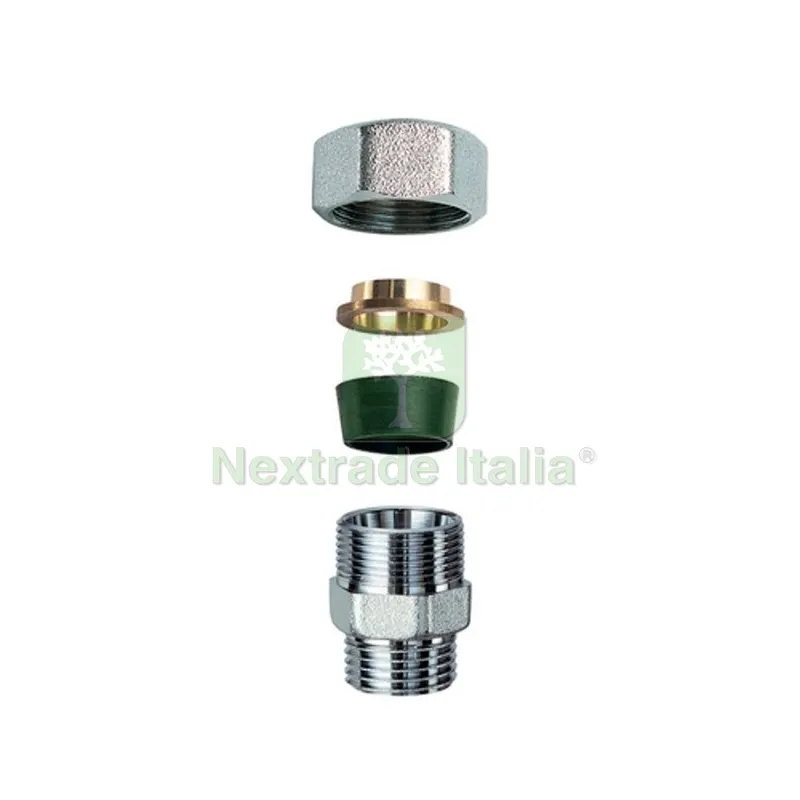 NIPLEX MASCHIO CROMATO C/MONOCONO IN GOMMA PER RAME 3/4" x 22 — Tubi e raccordi — rif. FERX.DIA321-55010-0522 NIPLEX MASCHIO CROMATO C/MONOCONO IN GOMMA PER RAME 3/4" x 22 — Tubi e raccordi — rif. FERX.DIA321-55010-0522