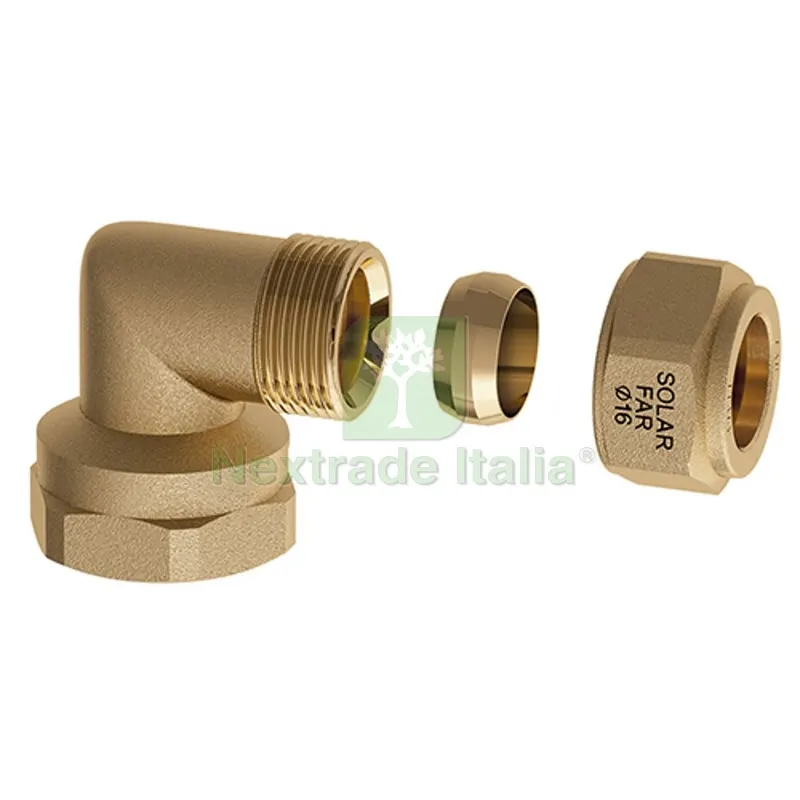 GOMITO FEMMINA CON TENUTA METALLICA PER IMPIANTI SOLARI 3/4 - Diam. 16 — Tubi e raccordi — rif. FERX.DIA321-5879-0516 GOMITO FEMMINA CON TENUTA METALLICA PER IMPIANTI SOLARI 3/4 - Diam. 16 — Tubi e raccordi — rif. FERX.DIA321-5879-0516