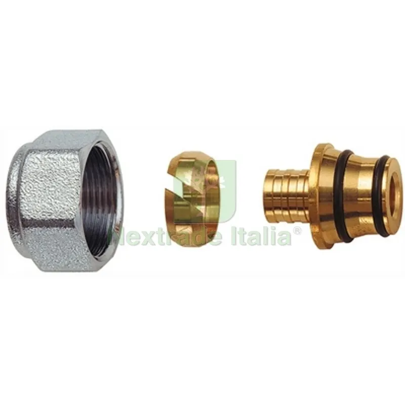 KIT PER TUBO MULTISTRATO 24x19 CALOTTA CROMATO Diam. 15 x 2.5 — Tubi e raccordi — rif. FERX.DIA321-6052-1525