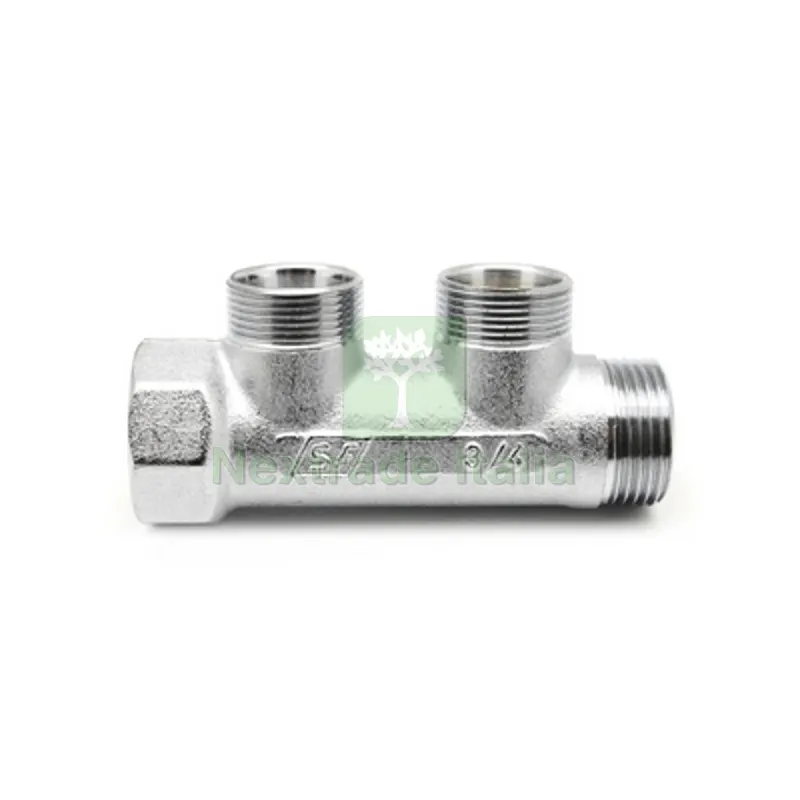 COLLETTORE 2 DERIVAZIONI M.F. Cromo 3/4" — Tubi e raccordi — rif. FERX.DIA322-3022-05 COLLETTORE 2 DERIVAZIONI M.F. Cromo 3/4" — Tubi e raccordi — rif. FERX.DIA322-3022-05