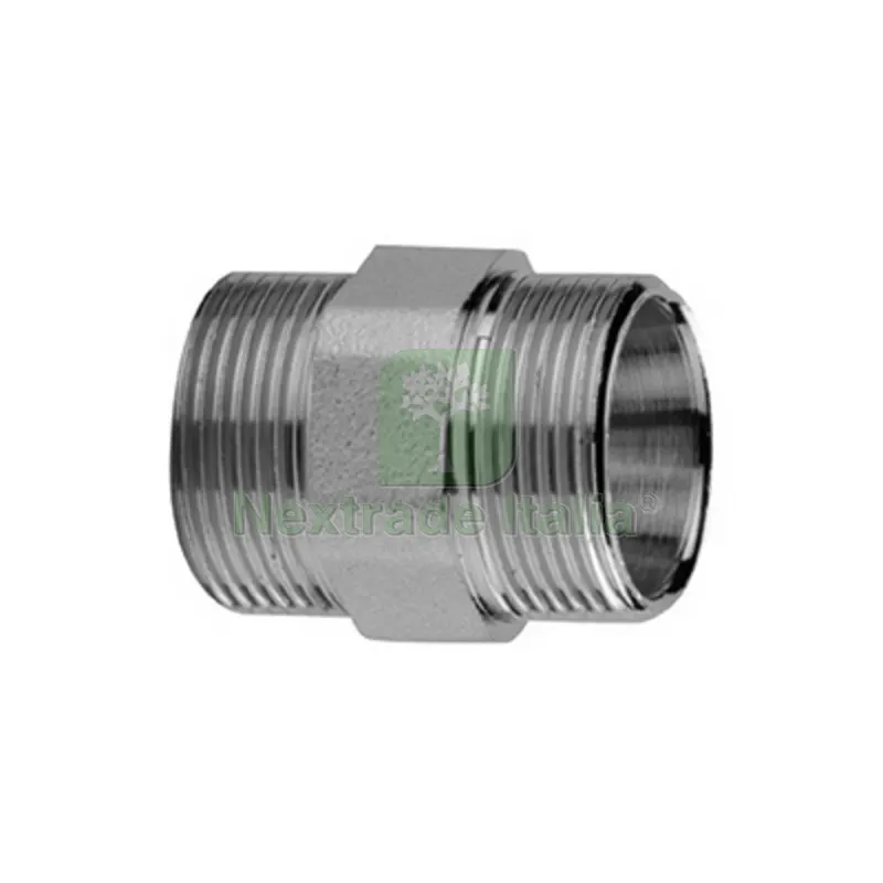 RACCORDO DOPPIO CROMO 1/2" — Tubi e raccordi — rif. FERX.DIA322-414C-04 RACCORDO DOPPIO CROMO 1/2" — Tubi e raccordi — rif. FERX.DIA322-414C-04
