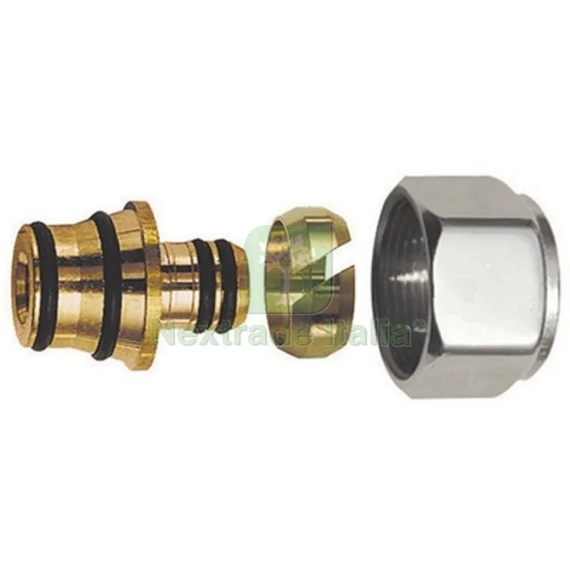 ADATTATORE PER TUBO MULTISTRATO CROMO-LUCIDO Diam. 16 x 2 — Tubi e raccordi — rif. FERX.DIA322-620LC-16