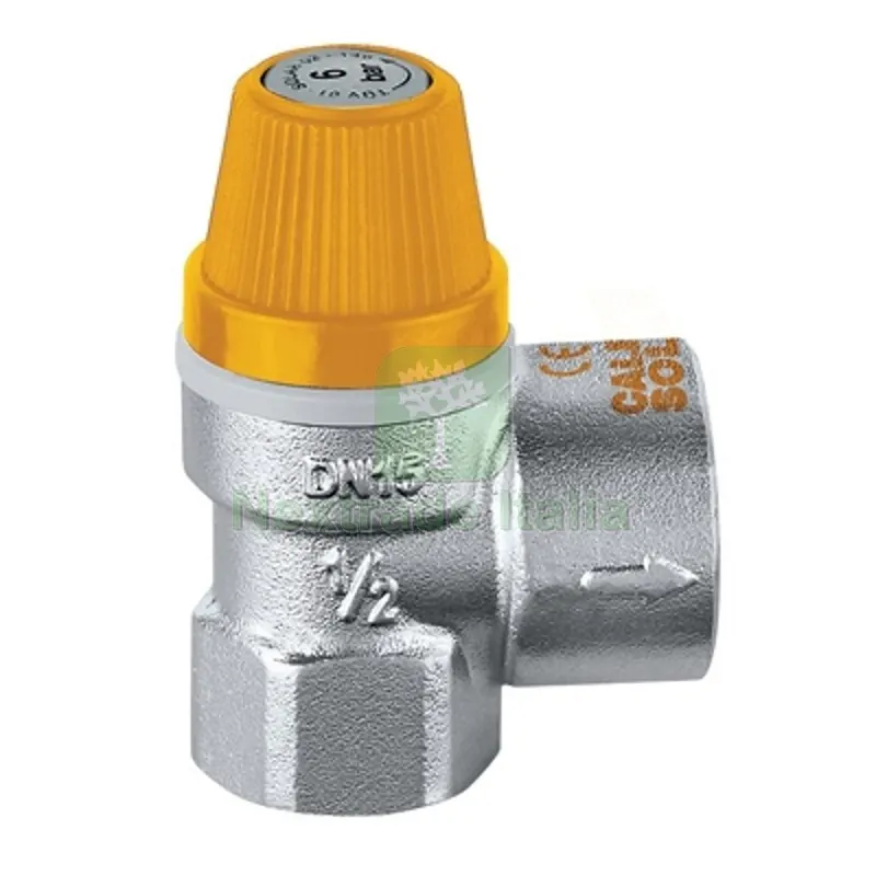 VALVOLA DI SICUREZZA PER IMPIANTI SOLARI 1/2 x 3/4 - 6 Bar — Rubinetti e valvole — rif. FERX.DIA323-253-046 VALVOLA DI SICUREZZA PER IMPIANTI SOLARI 1/2 x 3/4 - 6 Bar — Rubinetti e valvole — rif. FERX.DIA323-253-046