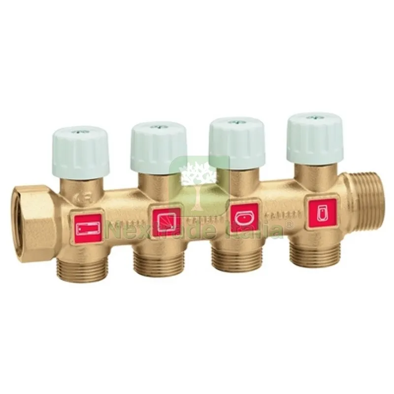 COLLETTORE COMPONIBILE CON RUBINETTI 3/4" x 5 deriv. — Tubi e raccordi — rif. FERX.DIA323-354-055 COLLETTORE COMPONIBILE CON RUBINETTI 3/4" x 5 deriv. — Tubi e raccordi — rif. FERX.DIA323-354-055