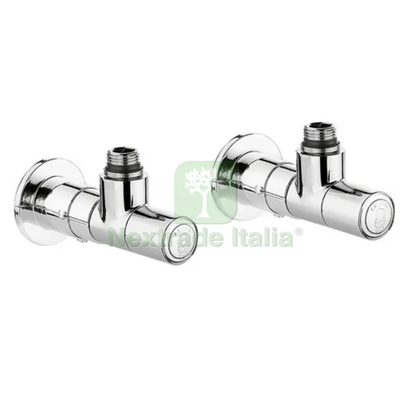 Valvola + Detentore a Squadra Termostatizzabile Cromo 1/2" 23 p.1,5 Cromo — Rubinetti e valvole — rif. FERX.DIA323-400100