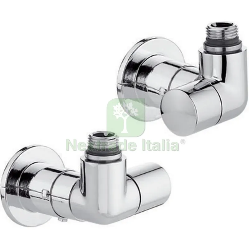 VALVOLA TERMOSTATIZZABILE + DETENTORE DOPPIA SQUADRA CROMO VERSIONE S 1/2" 23 p. 1,5 Cromo — Rubinetti e valvole — rif. FERX.DIA323-400400