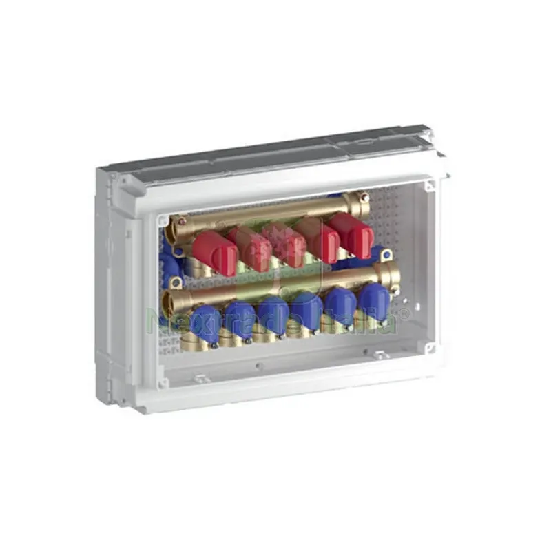 KIT COLLETTORE SANITARIO MULTI INTERCETTAZIONE DA INCASSO 6+5 USCITE 6+5 Fastec F13 — Tubi e raccordi — rif. FERX.DIA324-TK403-EF101