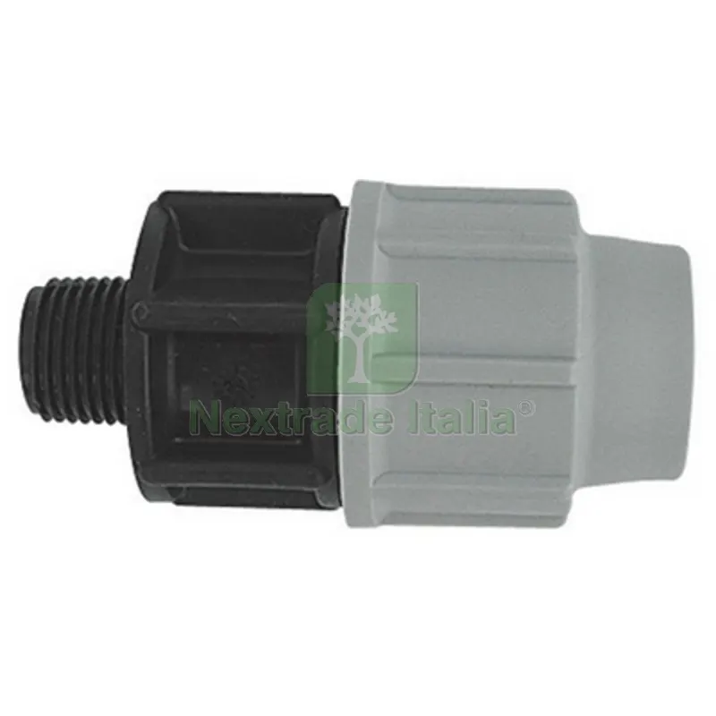 RACCORDO MASCHIO PLASSON PER TUBO POLIETILENE 1"1/2 x 50 — Teli e film di protezione — rif. FERX.DIA331-7020-0850