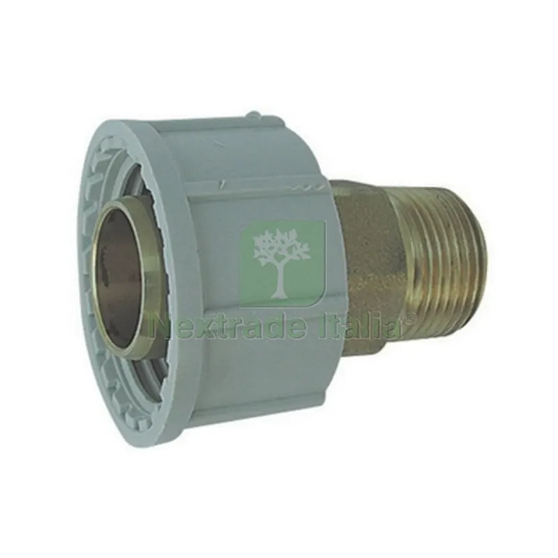 ADATTATORE MASCHIO IN OTTONE PLASSON PER TUBO POLIETILENE 1" x 40 — Teli e film di protezione — rif. FERX.DIA331-7270-0640 ADATTATORE MASCHIO IN OTTONE PLASSON PER TUBO POLIETILENE 1" x 40 — Teli e film di protezione — rif. FERX.DIA331-7270-0640