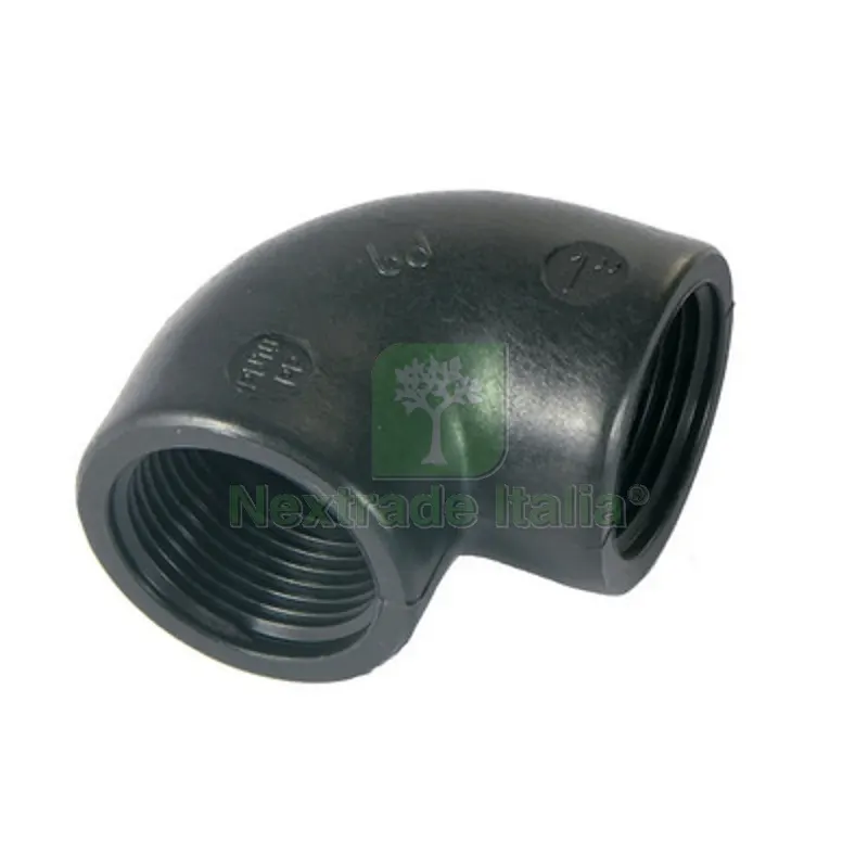 GOMITO A 90° IN PP NERO 1" — Tubi e raccordi — rif. FERX.DIA331-B400250-06