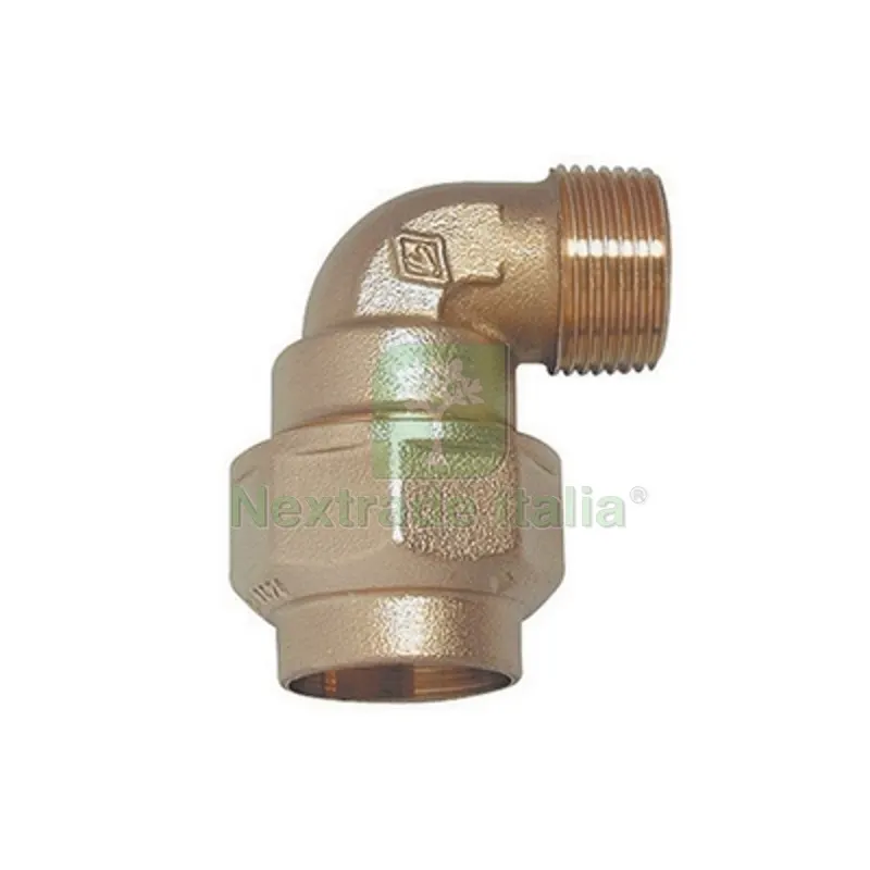 RACCORDO A GOMITO MASCHIO IN OTTONE 1"1/4 x 40 — Tubi e raccordi — rif. FERX.DIA332-8035-0740
