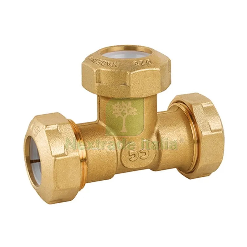 TEE IN OTTONE PER TUBO PE 25x25x25 — Tubi e raccordi — rif. FERX.DIA332-CG007-25 TEE IN OTTONE PER TUBO PE 25x25x25 — Tubi e raccordi — rif. FERX.DIA332-CG007-25