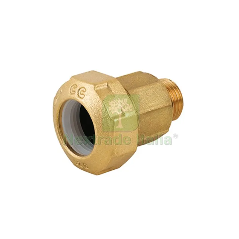 RACCORDO MASCHIO RIDOTTO IN OTTONE PER TUBO PE 1" x 40 — Tubi e raccordi — rif. FERX.DIA332-CG008-0640