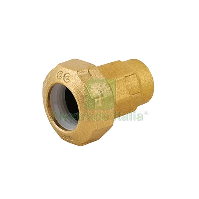 RACCORDO FEMMINA RIDOTTO IN OTTONE PER TUBO PE 1" x 40 — Tubi e raccordi — rif. FERX.DIA332-CG009-0640 RACCORDO FEMMINA RIDOTTO IN OTTONE PER TUBO PE 1" x 40 — Tubi e raccordi — rif. FERX.DIA332-CG009-0640