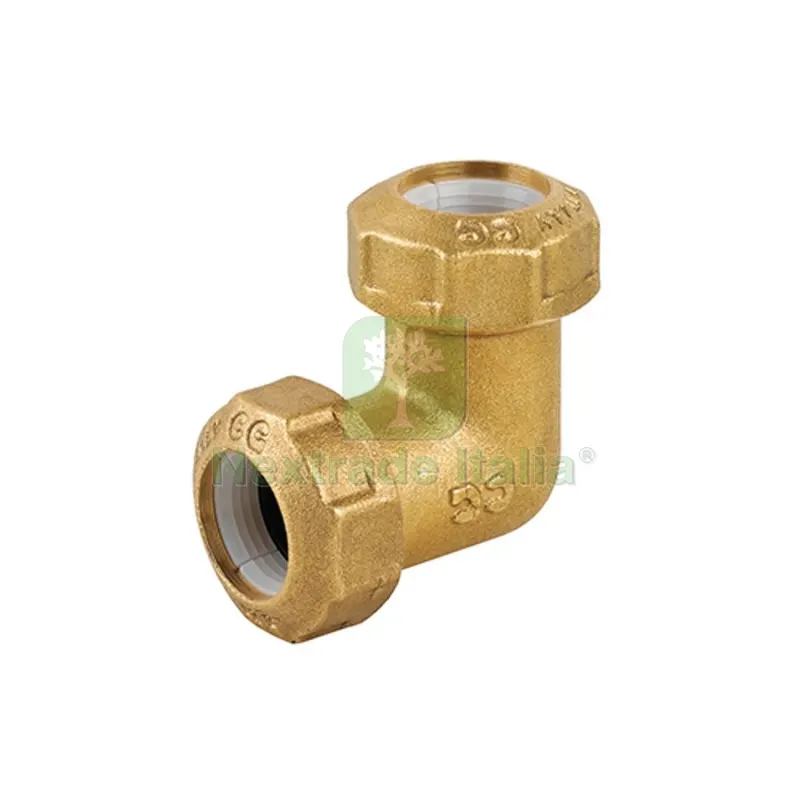 GOMITO DOPPIO IN OTTONE PER TUBO PE 32x32 — Tubi e raccordi — rif. FERX.DIA332-CG010-32 GOMITO DOPPIO IN OTTONE PER TUBO PE 32x32 — Tubi e raccordi — rif. FERX.DIA332-CG010-32
